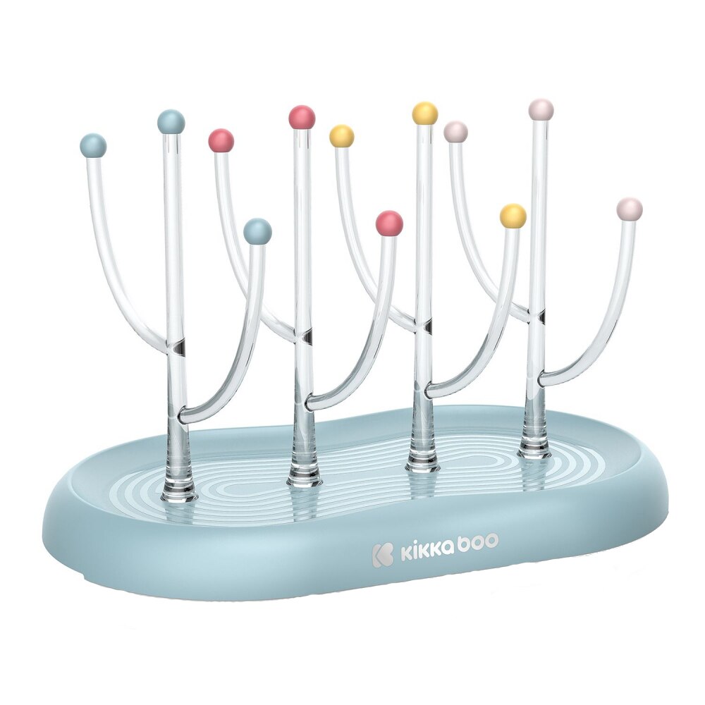 Suport pentru biberoane KikkaBoo Marble Blue