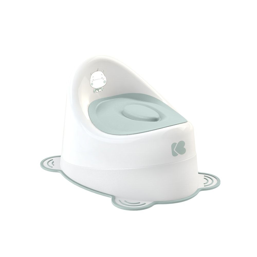 Olita antiderapanta cu capac KikkaBoo Hippo Mint