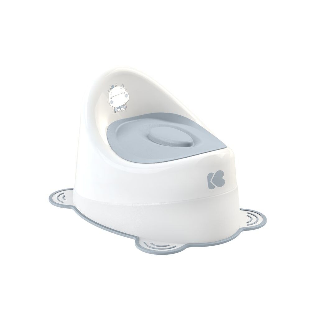 Olita antiderapanta cu capac KikkaBoo Hippo Blue