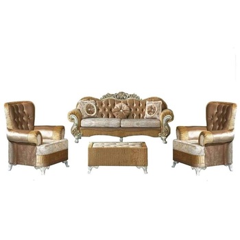 Set canapea, Melis, clasic, gold, 4 piese Set canapea, Melis, clasic, gold, 4 piese