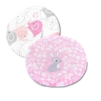 Set 2 pernute anticolici cu samburi de cirese Kidizi Bunny & Elephants Pink, roz, 19 cm Set 2 pernute anticolici cu samburi de cirese Kidizi Bunny & Elephants Pink, roz, 19 cm