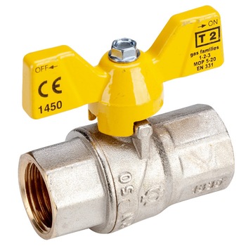Robinet Sfera pentru Gaz cu Fluture FI-FI FIV, diametrul 1'' Robinet Sfera pentru Gaz cu Fluture FI-FI FIV, diametrul 1''