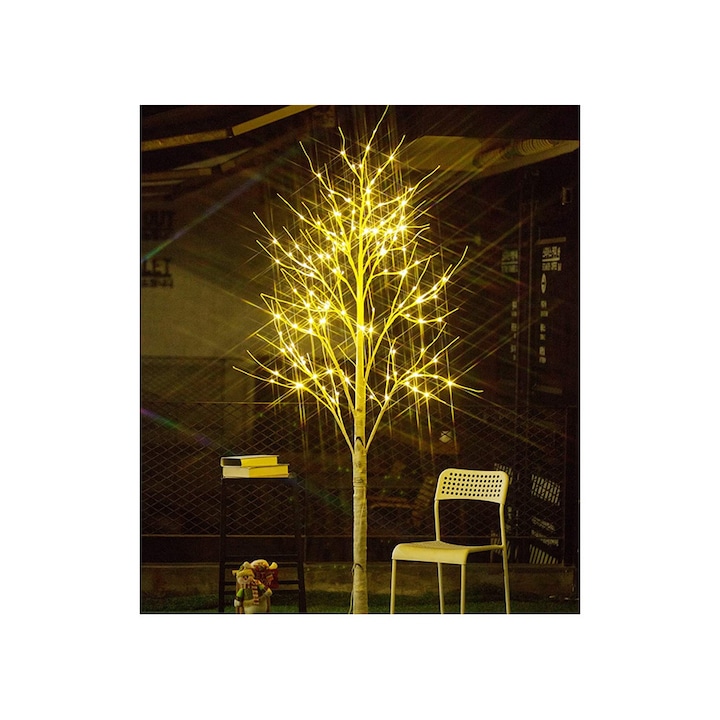 BolyLight megvilágított karácsonyi díszfa, magassága 150cm, LED-ek meleg fénnyel