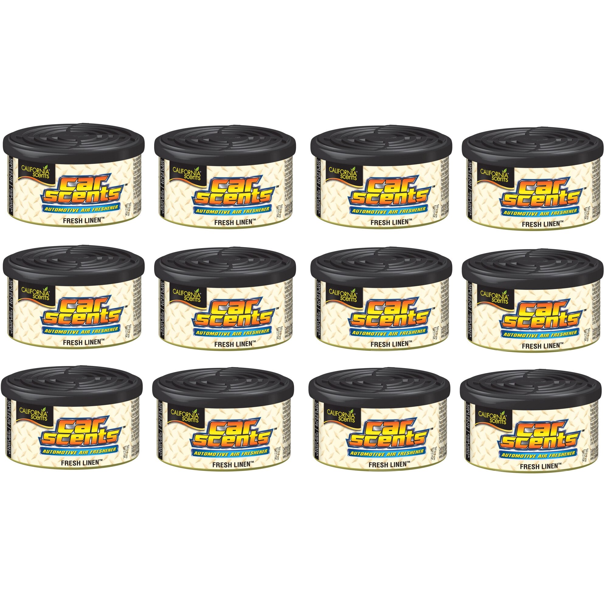 Set 12 bucati Odorizant auto California Scents Fresh Linen eMAG.ro