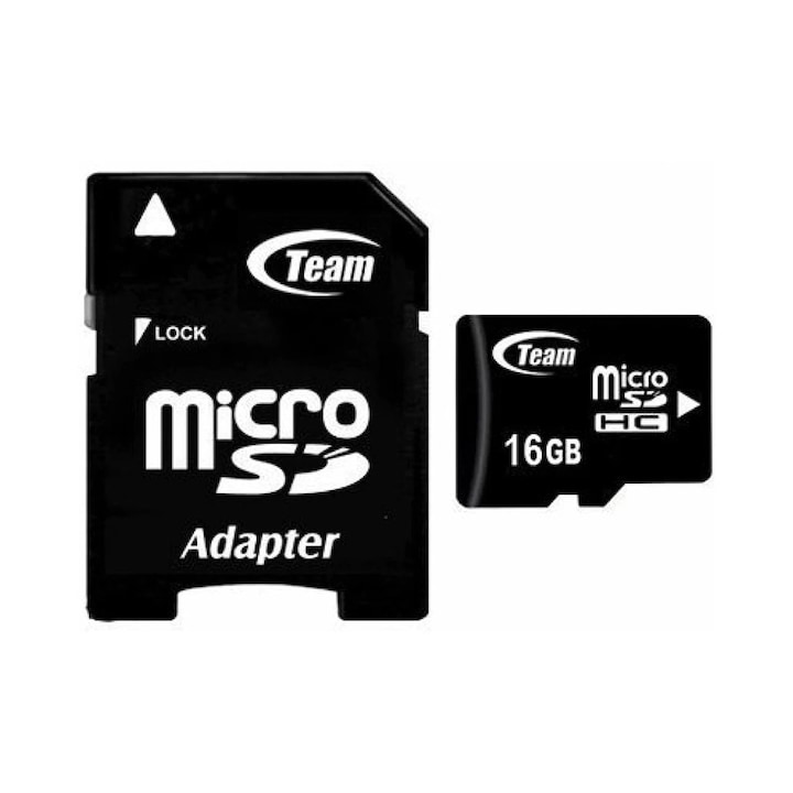 Карта памет MicroSD Team Protect, 16 GB, Class 10 + SD адаптер