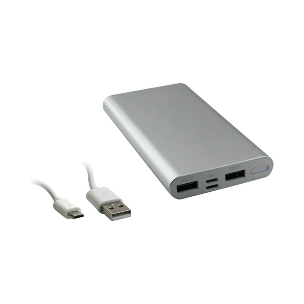 Baterie Externa Golf E10 2xUSB, 10.000 mAh, Silver