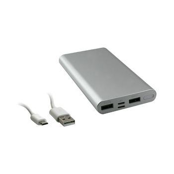 Baterie Externa Golf E10 2xUSB, 10.000 mAh, Silver Baterie Externa Golf E10 2xUSB, 10.000 mAh, Silver