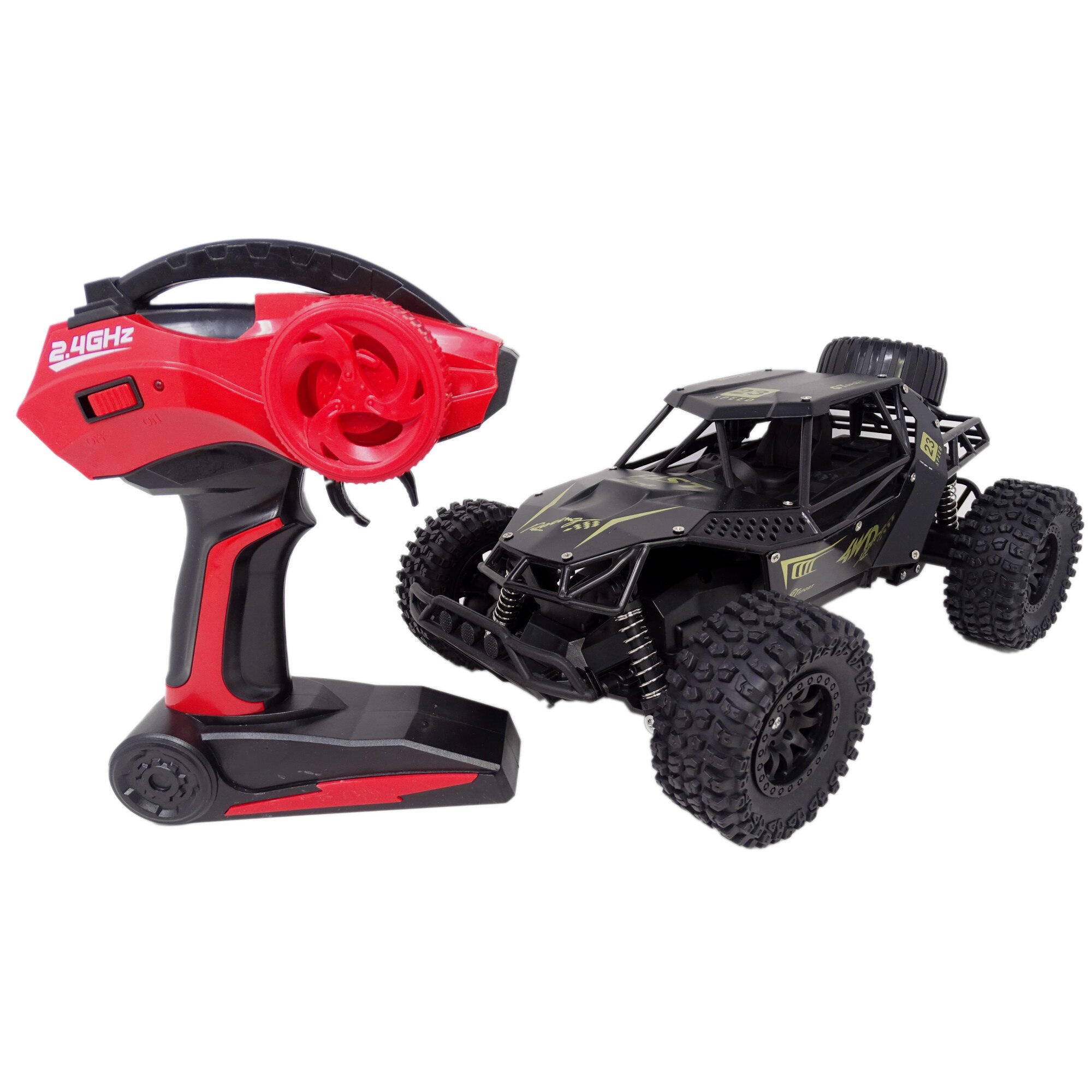 Masina Monster Truck Metalica Off-Road cu Telecomanda RC SALAMANDRA KIDS®, Acumulator Reincarcabil, Car Climbing Metal, scara 1:14, Negru
