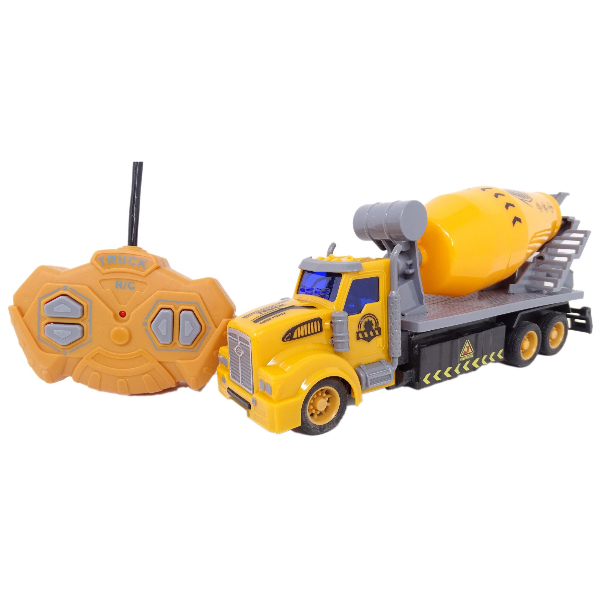 Camion Utilitar Betoniera SALAMANDRA KIDS® cu Telecomanda, Lumini si Sunete 20 cm