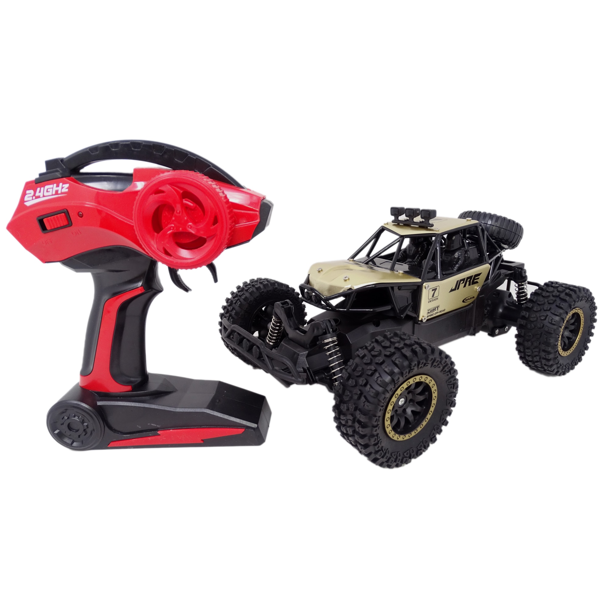 Masina Monster Truck Metalica Off-Road cu Telecomanda RC SALAMANDRA KIDS®, Acumulator Reincarcabil, Car Climbing Metal, Scara 1:14, Auriu