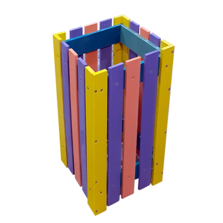 Cos stradal pentru gunoi capacitate 50 L multicolor