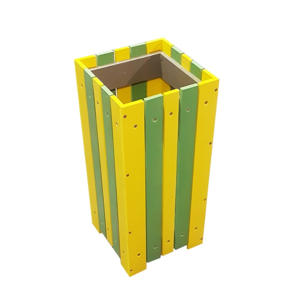 Cos pentru gunoi de exterior capacitate 35 L galben-verde