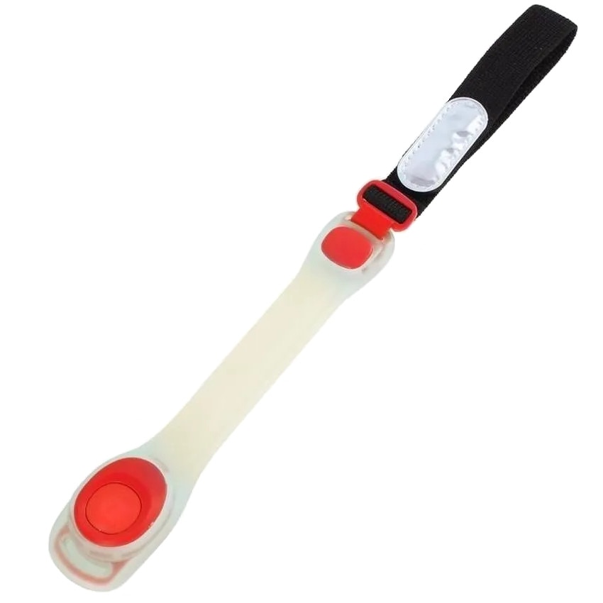 Bratara lampa LED, reflectorizanta, rosie