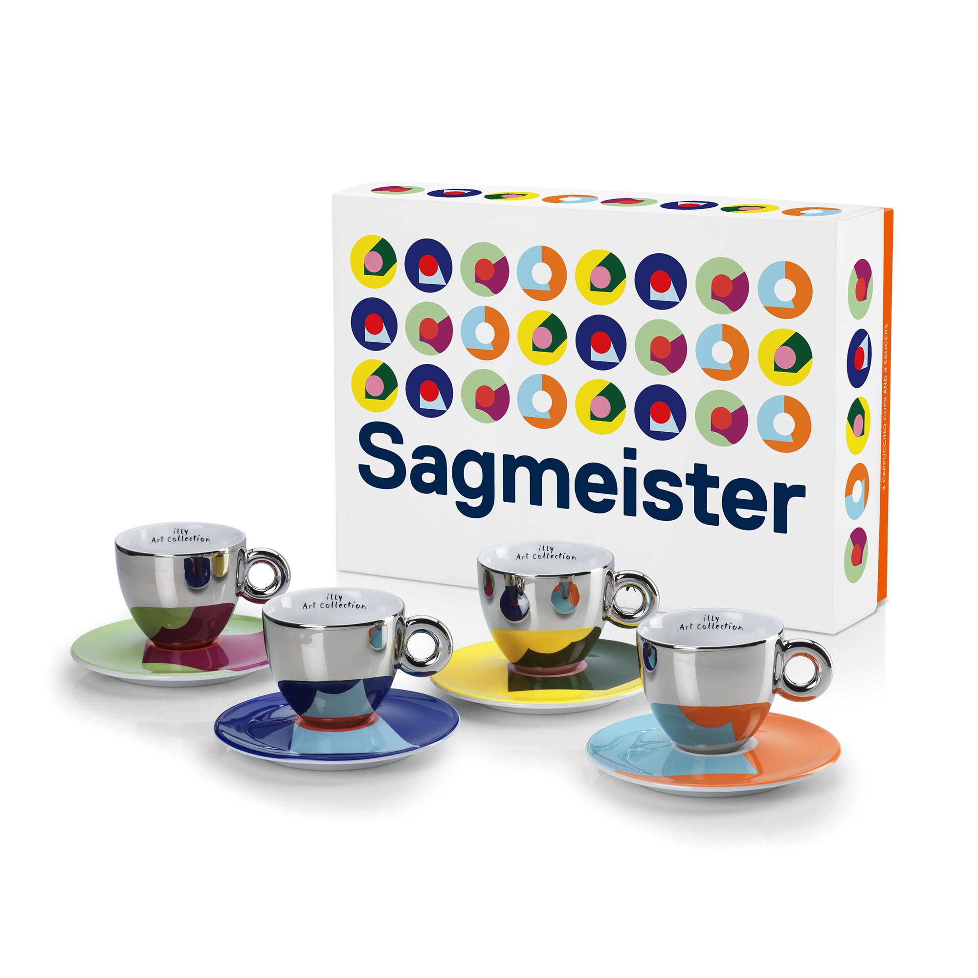 Set 4 cesti cappuccino, illy, Stefan Sagmeister