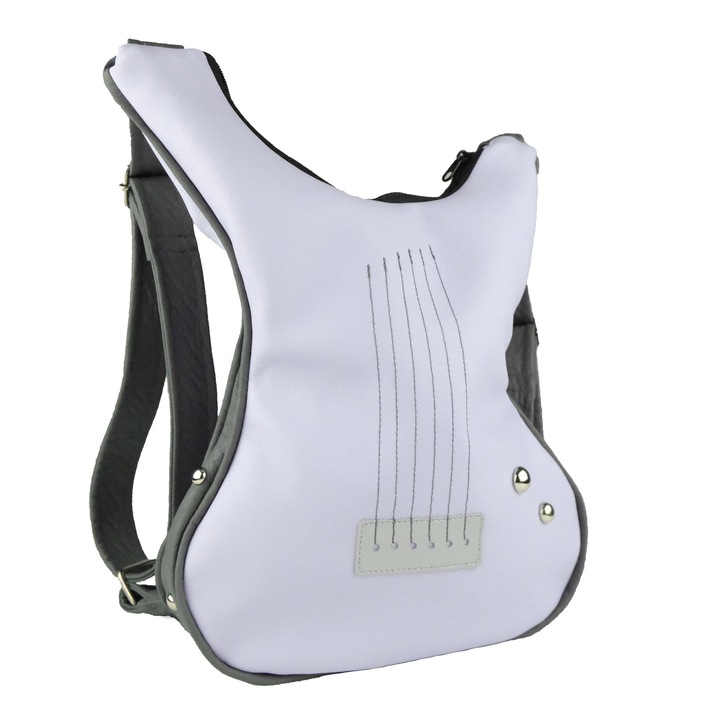 Дамска раница във формата на китара от екологична кожа Solbags, Лавандулова