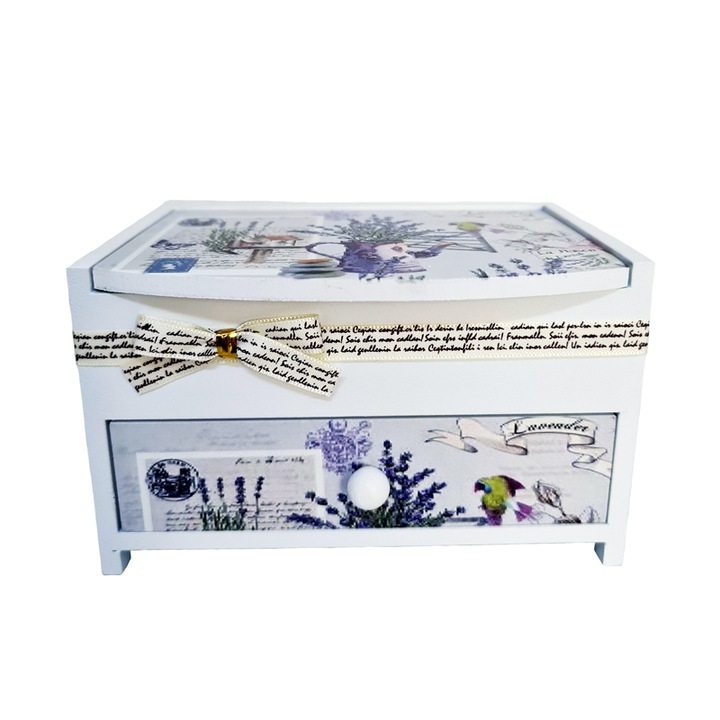 Fa ékszerdoboz, 1 fiók, 15 x 11 cm, Cadouridiversity, G13-25