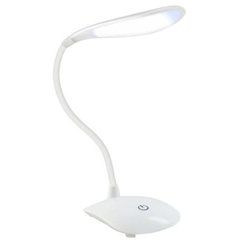 Lampa led flexibila pentru birou Menton, 600 mAh, 3 nivele de intensitate, micro-USB, alba