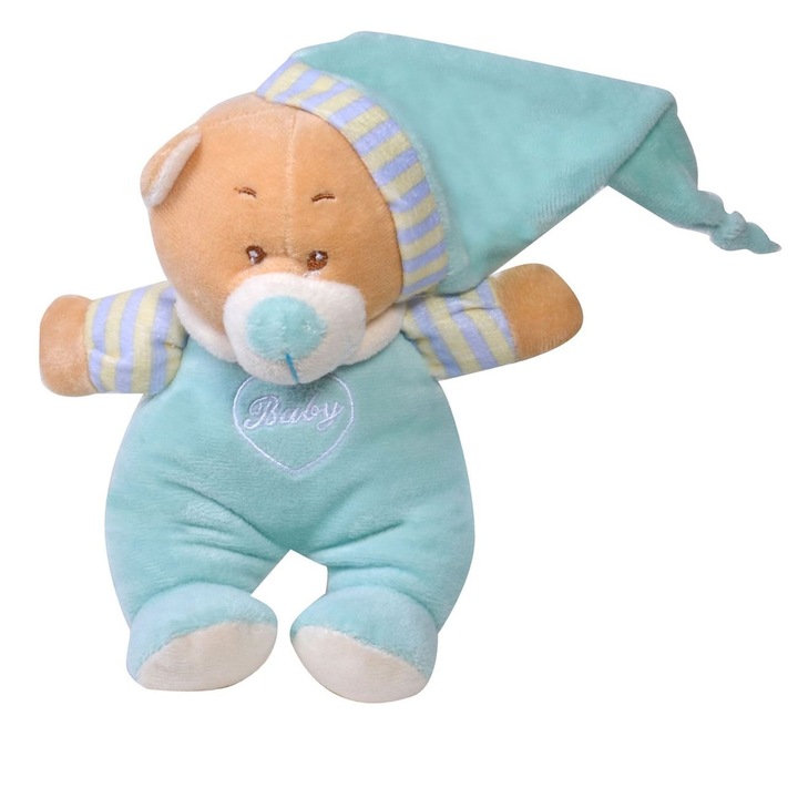 Csörgőjáték, Plüssmackó, Ciel, 17 cm, Sapka, MYONNA IT & E- COMMERCE ®