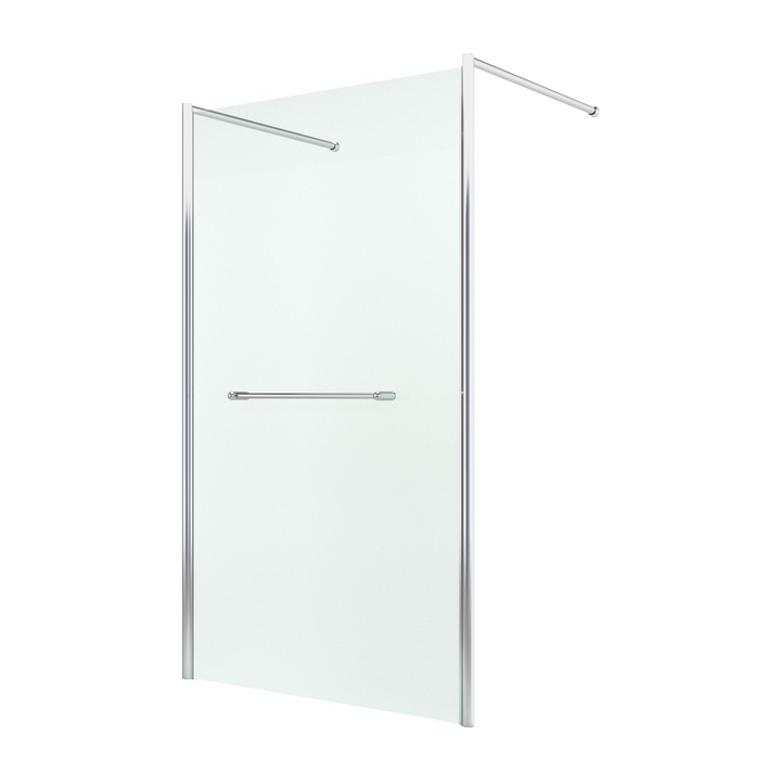 Paravan dus Walk-in Solo independent 120cm, cu 2 bare stabilizatoare, sticla securizata 6mm, Sanswiss