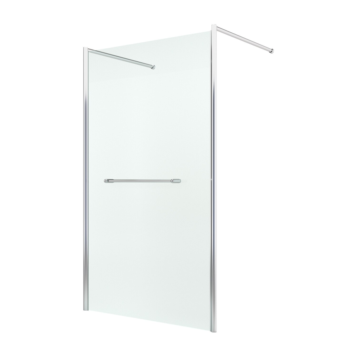 Paravan dus Walk-in Solo independent 90cm, cu 2 bare stabilizatoare, sticla securizata 6mm, Sanswiss