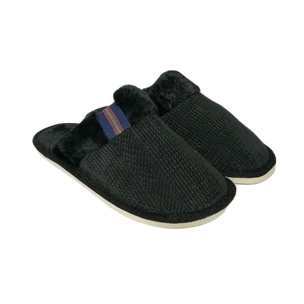 Papuci casa barbati Trendd Luxor, Negru