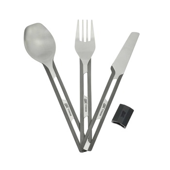 Set tacam titaniu Esbit TC4-TI, 3 piese Set tacam titaniu Esbit TC4-TI, 3 piese
