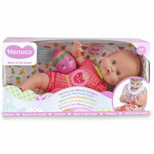 Papusa bebelus Nenuco cu biberon roz