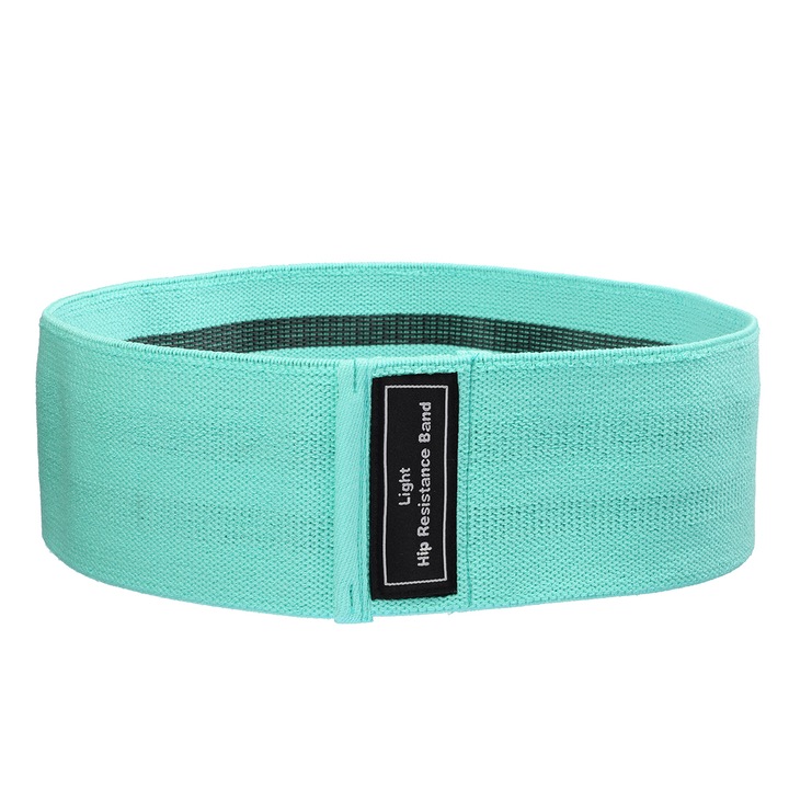 OEM Hip Band Pamut és latex gumiszalag, zöld, könnyű súly, fitnesz, jóga, crossfit, pilates gyakorlatokhoz