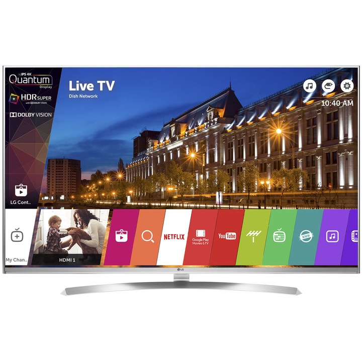 Televizor Super UHD 3D Smart LG, 123 cm, 49UH8507, 4K Ultra HD, Clasa A+