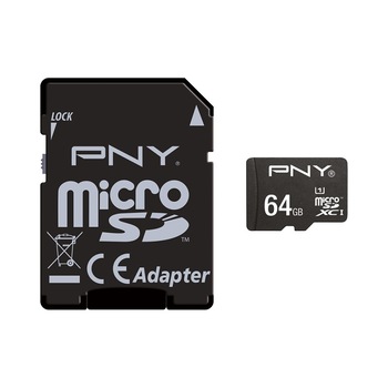 PNY MicroSDXC 64GB Class 10 Performance , 50/10MB/s UHS-I, (include adaptor SD), WaterProof, ShockProof, Temperature Proof PNY MicroSDXC 64GB Class 10 Performance , 50/10MB/s UHS-I, (include adaptor SD), WaterProof, ShockProof, Temperature Proof
