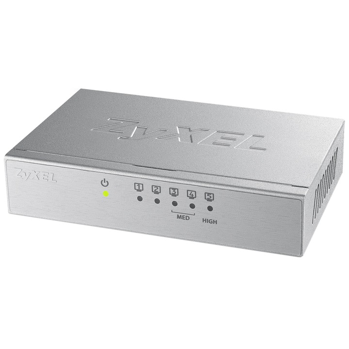 Switch ZyXEL GS-105B V3, 5 x 10/100/1000 Mbps, Gigabit Ethernet, Desktop, Metal