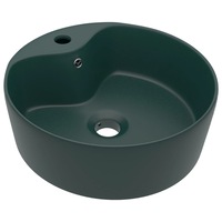 lavoar cu preaplin vidaxl ceramica 36x13 cm 45 cm verde inchis mat imagen 45_0_
0