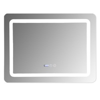 Oglinda baie cu led,termometru,ceas si sistem dezaburire, senzor touch, model 1,600x800mm