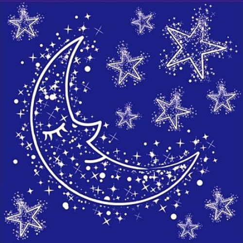 Sticker pentru geam, Craciun - luna. 30 x 33 cm