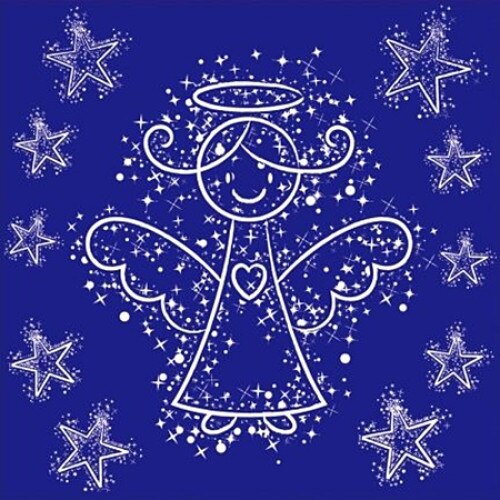 Sticker pentru geam, Craciun - ingeras, 30 x 33 cm