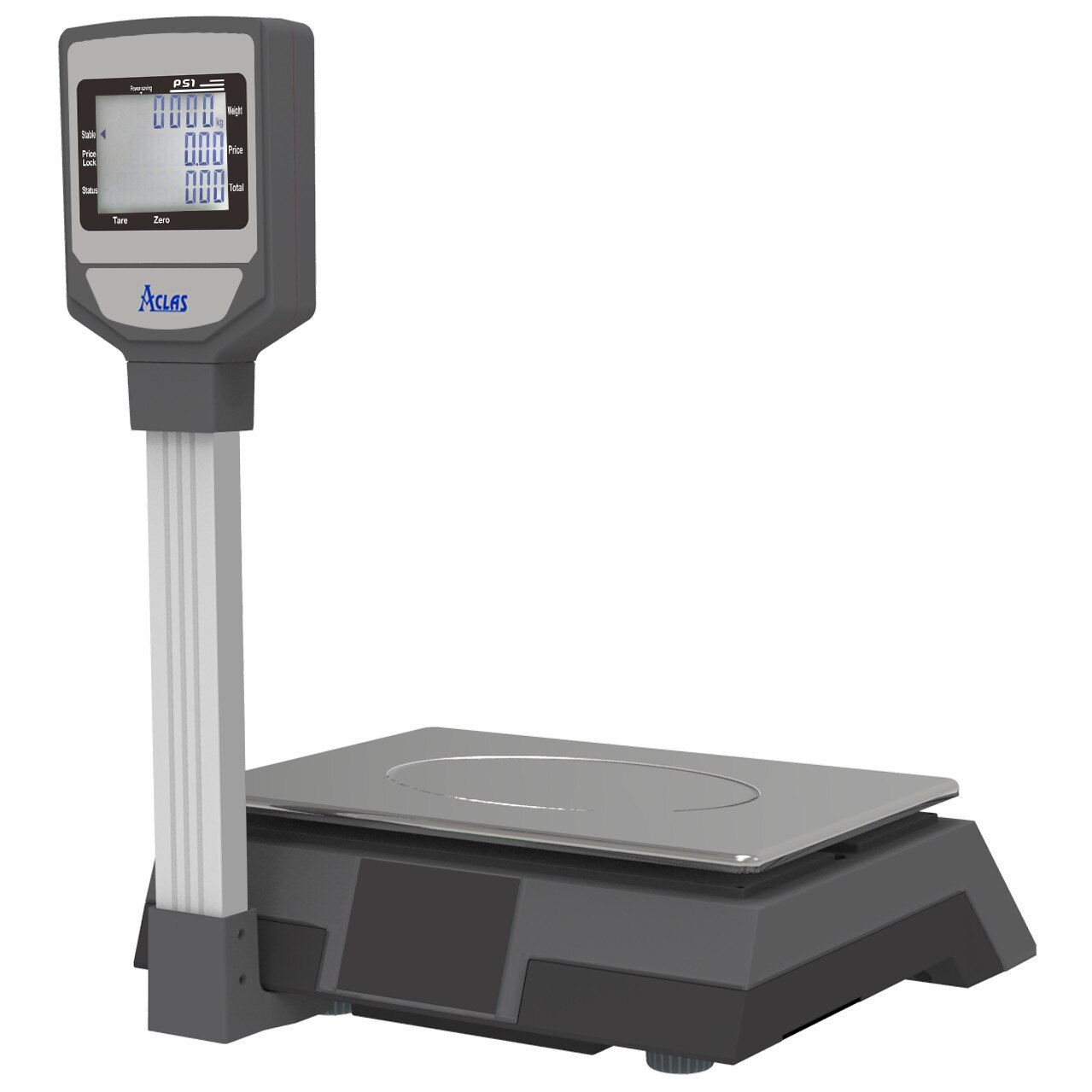 Cantar comercial cu baterii Aclas PS1B cu brat , multirange 15/30kg