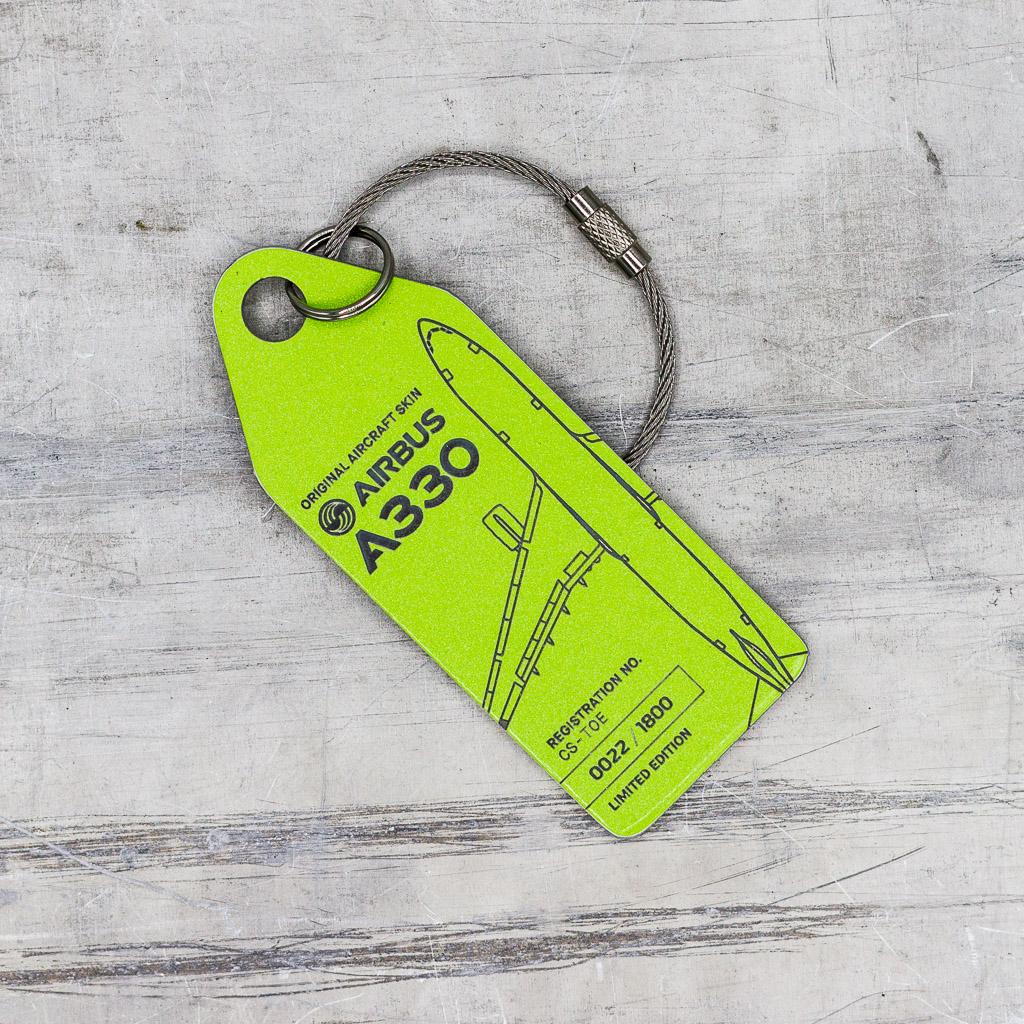 TAP機 Aviationtag CS‐TOE A330 Breloc Aviationtag TAP - Airbus A330 - CS-TOE Light Green