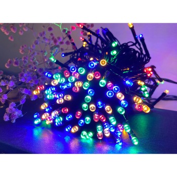 Instalatie brad Craciun, YANA, 240 LED-uri multicolore, 23.9 m, controler, timer, interior / exterior Instalatie brad Craciun, YANA, 240 LED-uri multicolore, 23.9 m, controler, timer, interior / exterior