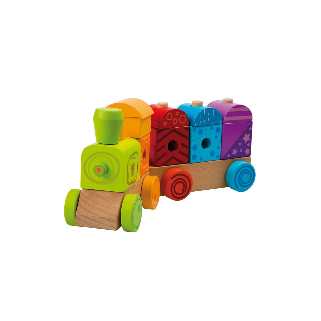 Trenulet din lemn cu lumini si sunet Light & Sound Andreu Toys