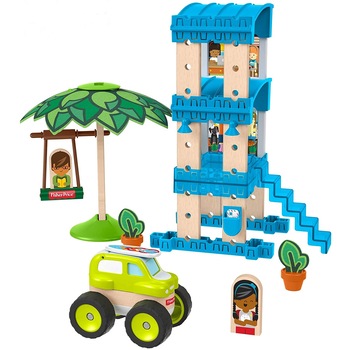 Set constructie Fisher-Price Wonder Makers Beach Bungalow 35 piese Set constructie Fisher-Price Wonder Makers Beach Bungalow 35 piese