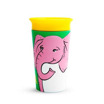 Cana 360, Eco Sippy Cup, Munchkin, Model Elefant, Valva Anticurgere, Fara BPA, 207 ml, 12 Luni+, Multicolor Cana 360, Eco Sippy Cup, Munchkin, Model Elefant, Valva Anticurgere, Fara BPA, 207 ml, 12 Luni+, Multicolor