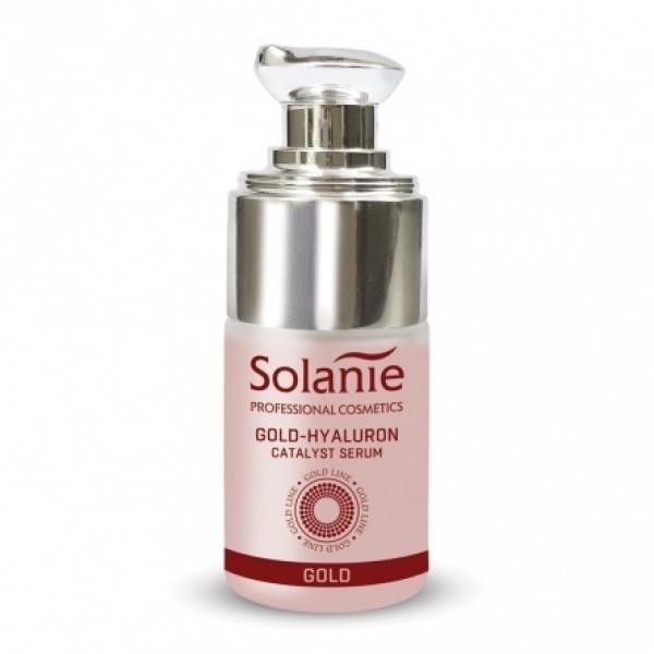 Ser aur cu acid hialuronic Solanie Gold Line 15 ml
