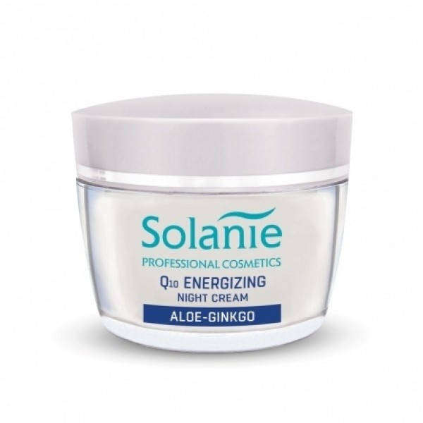 Crema de noapte energizanta cu coenzima Q10 Solanie Aloe Ginkgo 50 ml