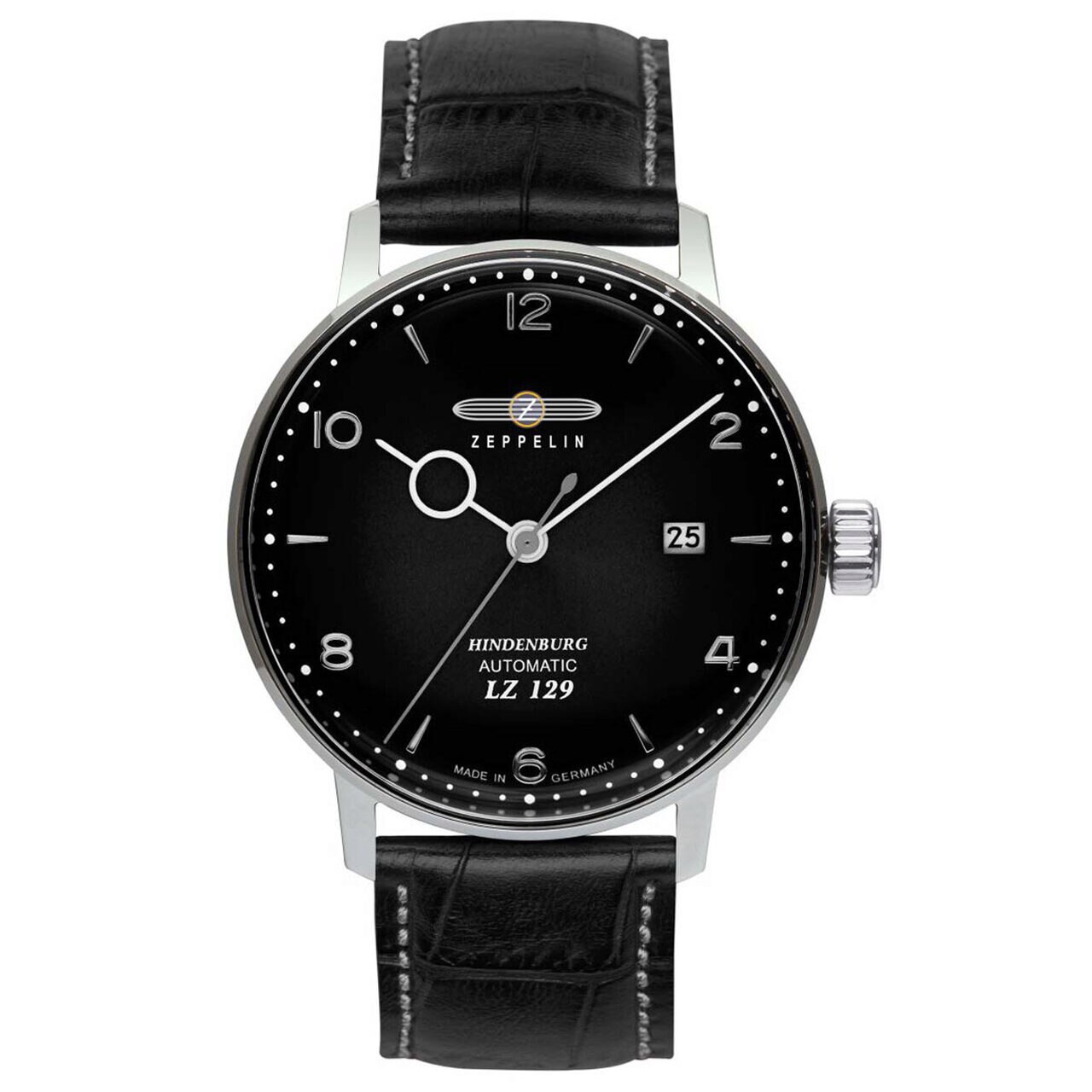 Ceas barbatesc Zeppelin 8062-2, Automatic, 40mm, 5ATM, Argintiu