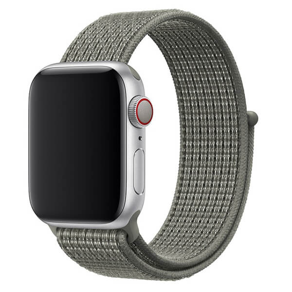 Curea din material textil, nylon Edman pentru Apple Watch 1/2/3/4/5, 42-44mm, Gri