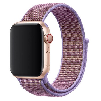 Curea din material textil, nylon Edman pentru Apple Watch 1/2/3/4/5, 42-44mm, Mov deschis Curea din material textil, nylon Edman pentru Apple Watch 1/2/3/4/5, 42-44mm, Mov deschis