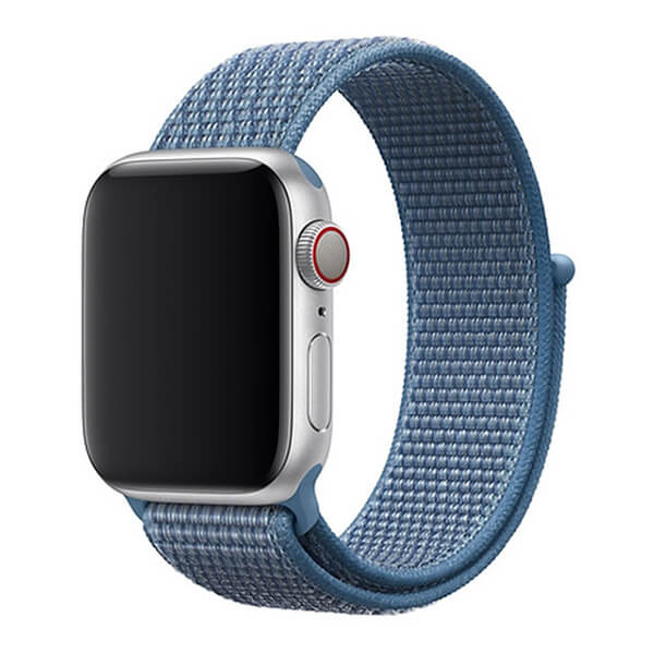 Curea din material textil, nylon Edman pentru Apple Watch 1/2/3/4/5, 42-44mm, Albastru