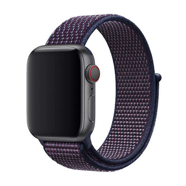 Curea din material textil, nylon Edman pentru Apple Watch 1/2/3/4/5, 38-40mm, Mov