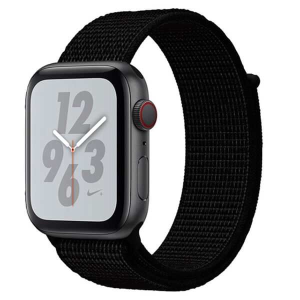 Curea din material textil, nylon Edman pentru Apple Watch 1/2/3/4/5, 38-40mm, Negru