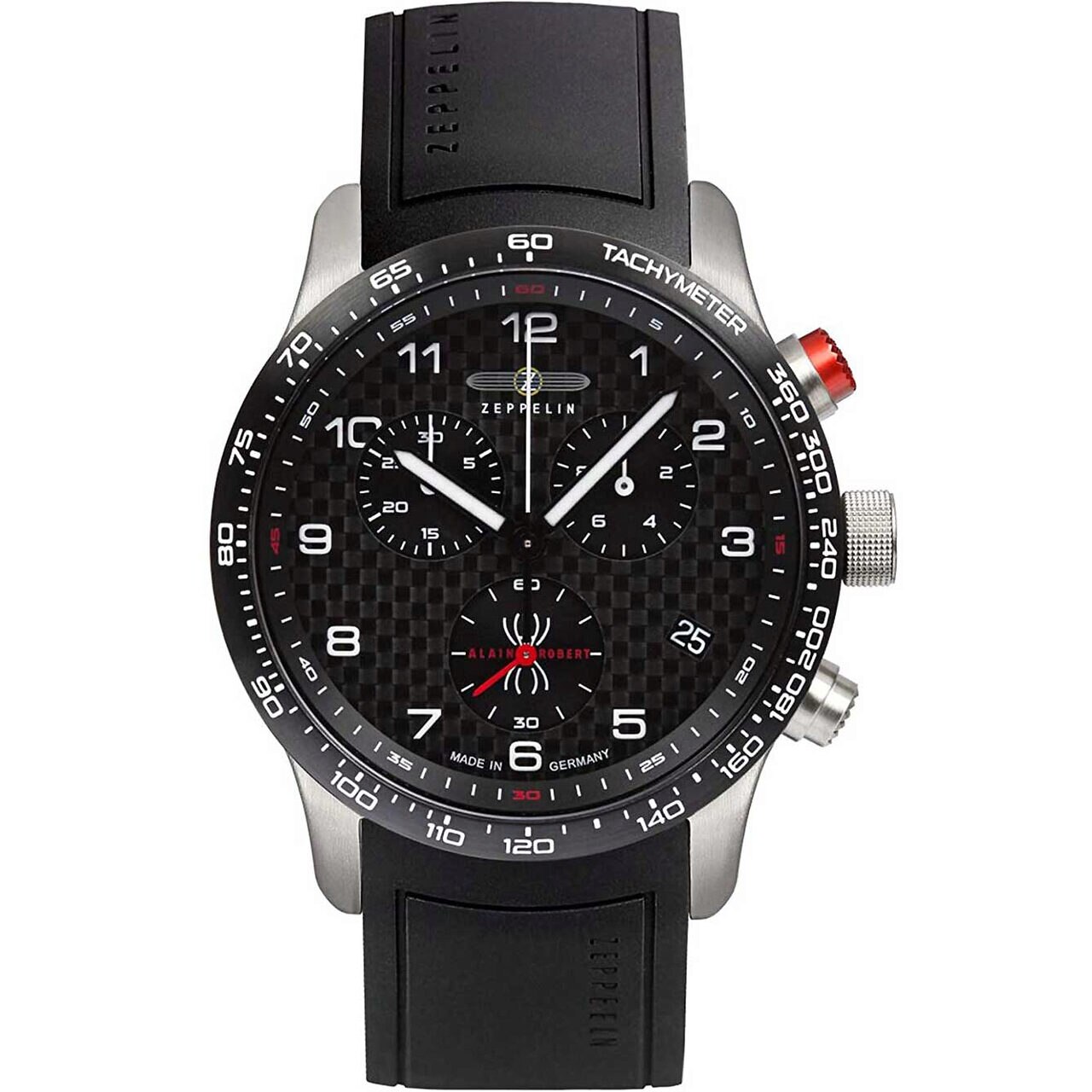 Ceas barbatesc Zeppelin 7294-4KB, Quartz, 42mm, 10ATM, Argintiu